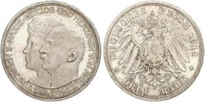 3 Mark Anhalt-Dessau (1603 -1863) Argent Frédéric II d