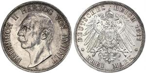 3 Mark Anhalt-Dessau (1603 -1863) Argent Frédéric II d