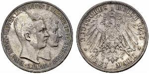 3 Mark Duché de Brunswick (1815 - 1918) Argent Ernest-Auguste III de Hanovre (1887 - 1953)
