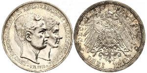 3 Mark Duché de Brunswick (1815 - 1918) Argent Ernest-Auguste III de Hanovre (1887 - 1953)