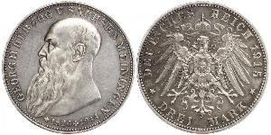 3 Mark Duché de Saxe-Meiningen (1680 - 1918) Argent Georges II de Saxe-Meiningen-Hildburghausen