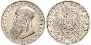 3 Mark Duché de Saxe-Meiningen (1680 - 1918) Argent Georges II de Saxe-Meiningen-Hildburghausen
