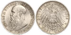 3 Mark Duché de Saxe-Meiningen (1680 - 1918) Argent Georges II de Saxe-Meiningen-Hildburghausen