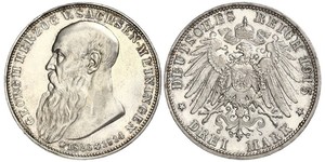 3 Mark Duché de Saxe-Meiningen (1680 - 1918) Argent Georges II de Saxe-Meiningen-Hildburghausen