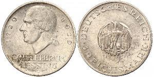 3 Mark Empire allemand (1871-1918) Argent Gotthold Ephraim Lessing