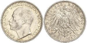3 Mark Grand-duché de Hesse (1806 - 1918) Argent Ernest-Louis de Hesse (1868 - 1937)