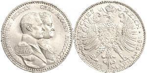 3 Mark Grand-duché de Saxe-Weimar-Eisenach (1809 - 1918) Argent Guillaume-Ernest de Saxe-Weimar-Eisenach