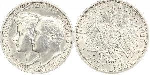 3 Mark Grand-duché de Saxe-Weimar-Eisenach (1809 - 1918) Argent Guillaume-Ernest de Saxe-Weimar-Eisenach