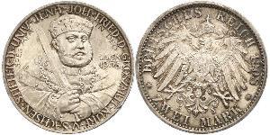 3 Mark Grand-duché de Saxe-Weimar-Eisenach (1809 - 1918) Argent 