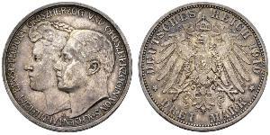 3 Mark Grand-duché de Saxe-Weimar-Eisenach (1809 - 1918) Argent Guillaume-Ernest de Saxe-Weimar-Eisenach