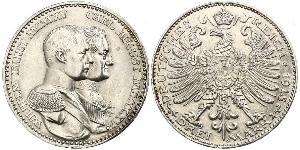 3 Mark Grand-duché de Saxe-Weimar-Eisenach (1809 - 1918) Argent Guillaume-Ernest de Saxe-Weimar-Eisenach