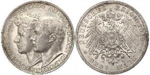 3 Mark Grand-duché de Saxe-Weimar-Eisenach (1809 - 1918) Argent Guillaume-Ernest de Saxe-Weimar-Eisenach