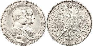 3 Mark Grand-duché de Saxe-Weimar-Eisenach (1809 - 1918) Argent Guillaume-Ernest de Saxe-Weimar-Eisenach