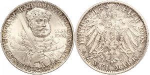 3 Mark Grand-duché de Saxe-Weimar-Eisenach (1809 - 1918) Argent 