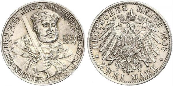 3 Mark Grand-duché de Saxe-Weimar-Eisenach (1809 - 1918) Argent 