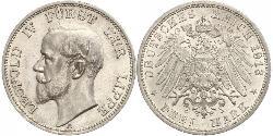 3 Mark Principauté de Lippe (1123 - 1918) Argent Léopold IV de Lippe