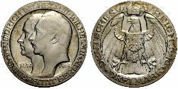 3 Mark Royaume de Prusse (1701-1918) Argent Wilhelm II, German Emperor (1859-1941)