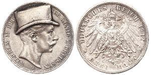 3 Mark Royaume de Prusse (1701-1918) Argent Wilhelm II, German Emperor (1859-1941)