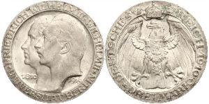 3 Mark Royaume de Prusse (1701-1918) Argent Wilhelm II, German Emperor (1859-1941)