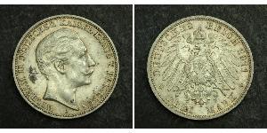 3 Mark Royaume de Prusse (1701-1918) Argent Wilhelm II, German Emperor (1859-1941)