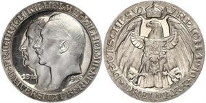 3 Mark Royaume de Prusse (1701-1918) Argent Wilhelm II, German Emperor (1859-1941)