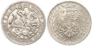 3 Mark Royaume de Prusse (1701-1918) Argent Wilhelm II, German Emperor (1859-1941)