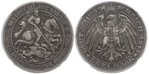 3 Mark Royaume de Prusse (1701-1918) Argent Wilhelm II, German Emperor (1859-1941)