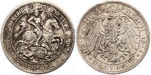 3 Mark Royaume de Prusse (1701-1918) Argent Wilhelm II, German Emperor (1859-1941)