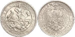 3 Mark Royaume de Prusse (1701-1918) Argent Wilhelm II, German Emperor (1859-1941)