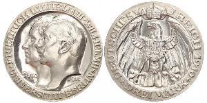 3 Mark Royaume de Prusse (1701-1918) Argent Wilhelm II, German Emperor (1859-1941)
