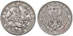 3 Mark Royaume de Prusse (1701-1918) Argent Wilhelm II, German Emperor (1859-1941)