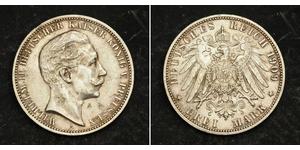 3 Mark Royaume de Prusse (1701-1918) Argent Wilhelm II, German Emperor (1859-1941)