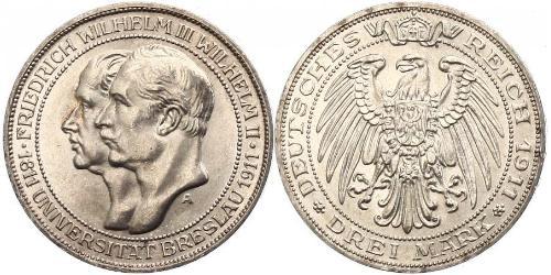 3 Mark Royaume de Prusse (1701-1918) Argent Frédéric-Guillaume III de Prusse (1770 -1840)