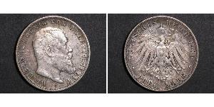 3 Mark Royaume de Wurtemberg (1806-1918) Argent Wilhelm II, German Emperor (1859-1941)