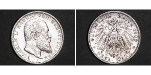 3 Mark Royaume de Wurtemberg (1806-1918) Argent Wilhelm II, German Emperor (1859-1941)