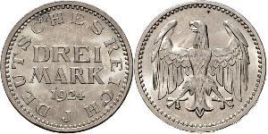 3 Mark République de Weimar (1918-1933) Argent 