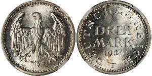 3 Mark République de Weimar (1918-1933) Argent 