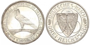 3 Mark République de Weimar (1918-1933) Argent 