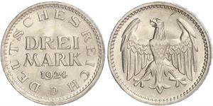 3 Mark République de Weimar (1918-1933) Argent 