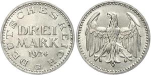 3 Mark République de Weimar (1918-1933) Argent 