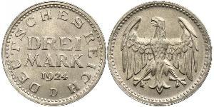 3 Mark République de Weimar (1918-1933) Argent 