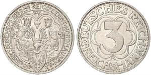 3 Mark République de Weimar (1918-1933) Argent 