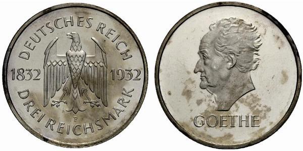 3 Mark République de Weimar (1918-1933) Argent 
