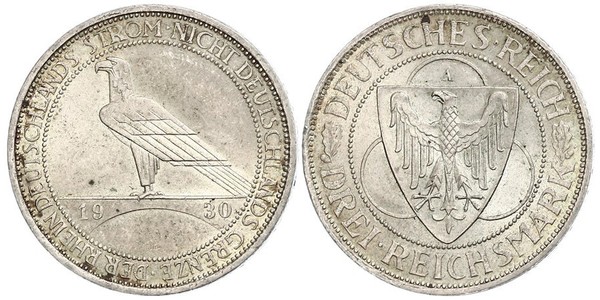 3 Mark République de Weimar (1918-1933) Argent 