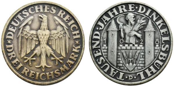 3 Mark République de Weimar (1918-1933) Argent 
