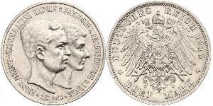 3 Mark Ducato di Brunswick (1815 - 1918) Argento Ernesto Augusto III di Brunswick (1887 - 1953)