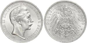 3 Mark Regno di Prussia (1701-1918) Argento Wilhelm II, German Emperor (1859-1941)