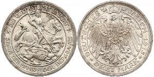 3 Mark Regno di Prussia (1701-1918) Argento Wilhelm II, German Emperor (1859-1941)