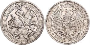 3 Mark Regno di Prussia (1701-1918) Argento Wilhelm II, German Emperor (1859-1941)