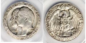 3 Mark Regno di Prussia (1701-1918) Argento Wilhelm II, German Emperor (1859-1941)